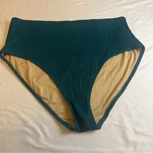 Old Navy Ribbed High Waist Bikini Bottoms XXL Teal